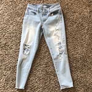 AE cropped distressed jean jeggings